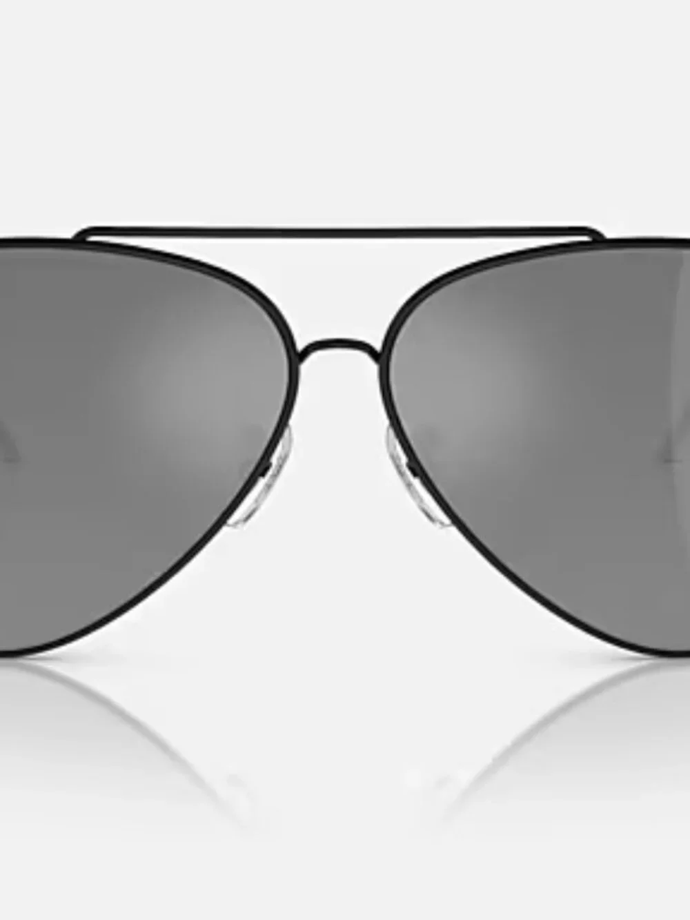 AVIATOR REVERSE - Frame Polished Black Lenses Silver